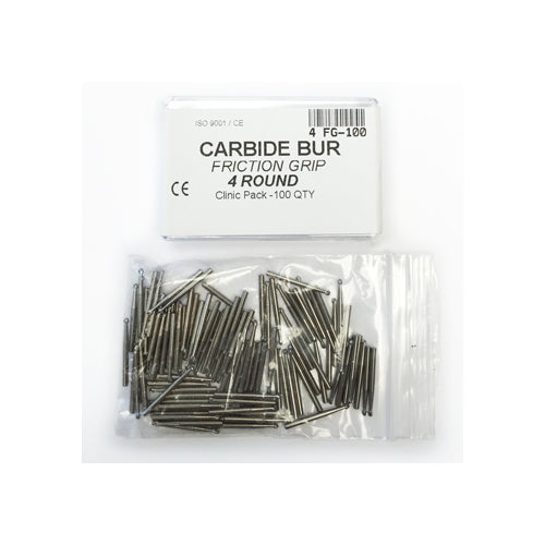 House Brand Dentistry FG4 FG Friction Grip #4 Round Carbide Burs 100/Pk House Brand Dentistry FG4 FG Friction Grip #4 Round Carbide Burs 100/Pk